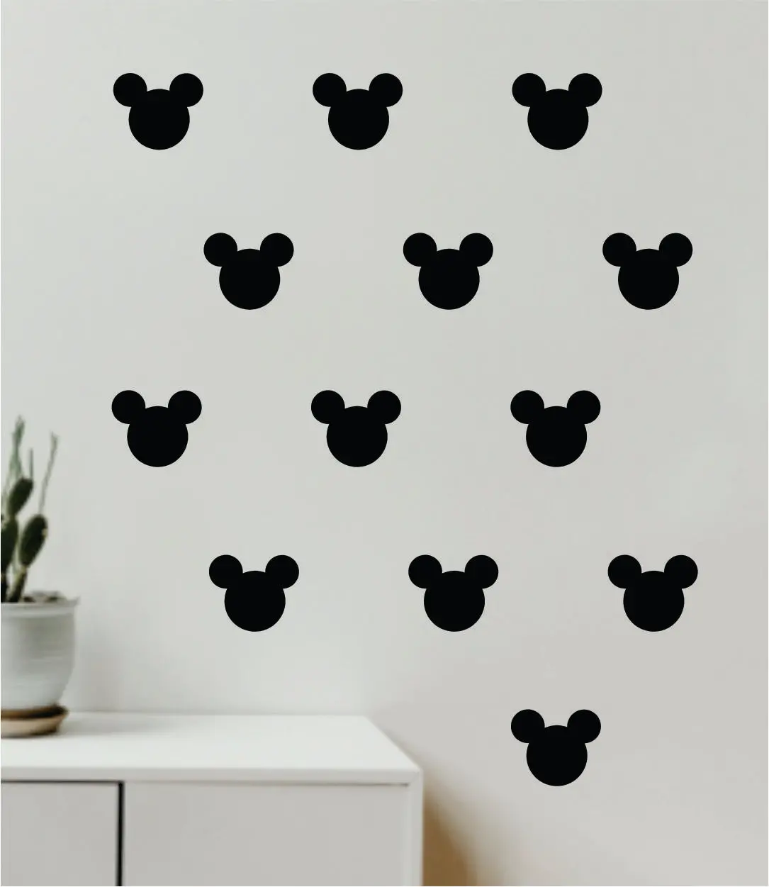 Mickey Mouse Pattern Wall Decal Home Decor Bedroom Room Quote Vinyl Sticker Teen Baby Kids Disney Disneyland Cartoon 1