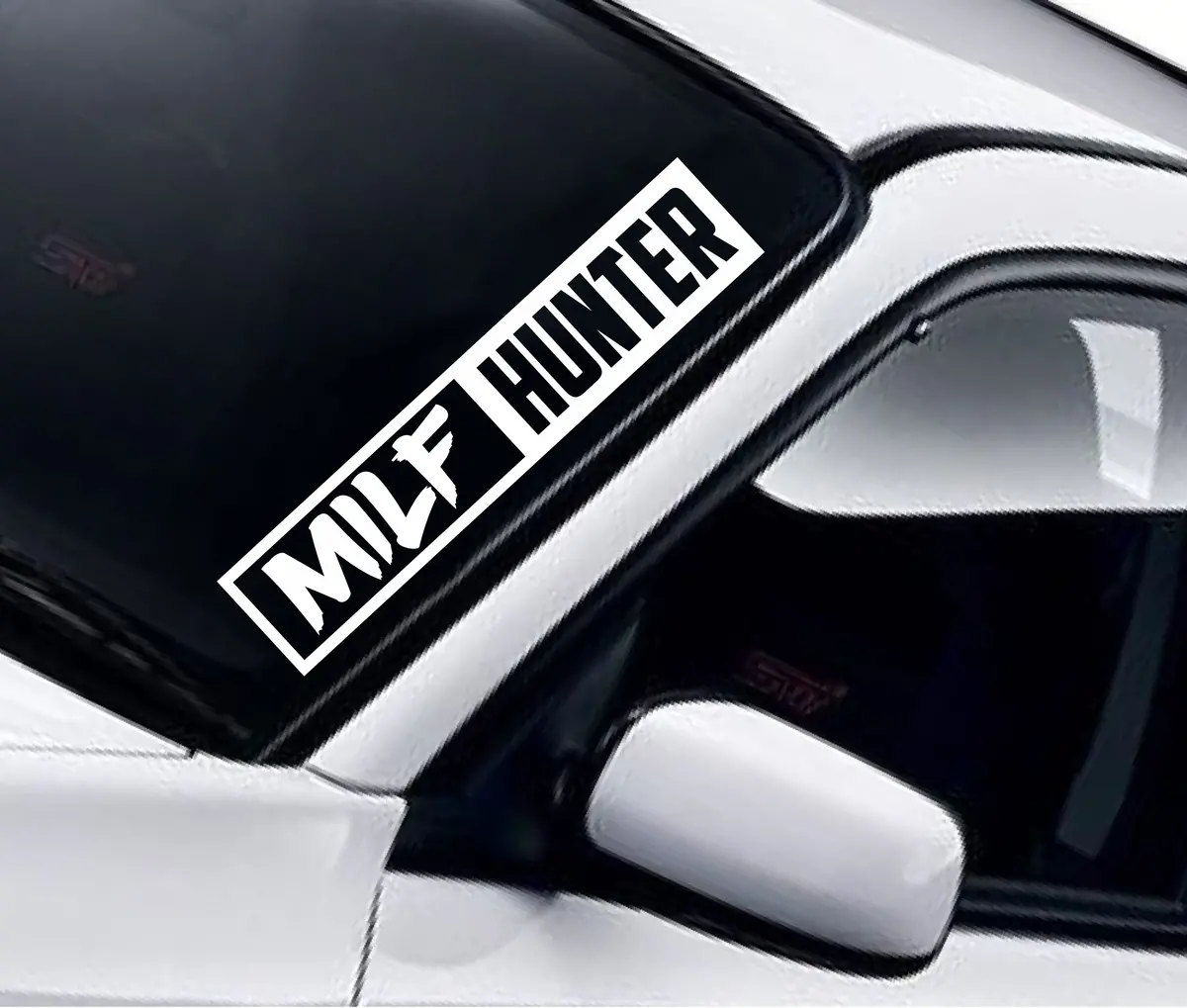 Milf Hunter V2 Wall Decal Car Truck Window Windshield Jdm Sticker Vinyl Lettering Quote Drift Boy Girl Funny Sadboyz Racing Men Broken Heart Club Japanese 1