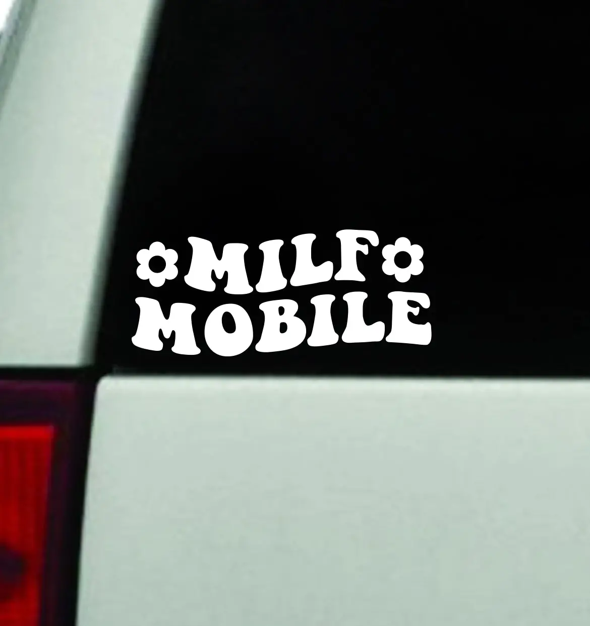 Milf Mobile V2 Car Decal Truck Window Windshield Mirror Rearview Jdm Bumper Sticker Vinyl Quote Girls Funny Family Women Trendy Meme Kids Groovy Flowers Mom 1