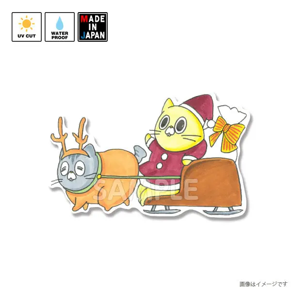 Mimi075　ステッカー　うさぎのみみちゃん　ネコチャン 1