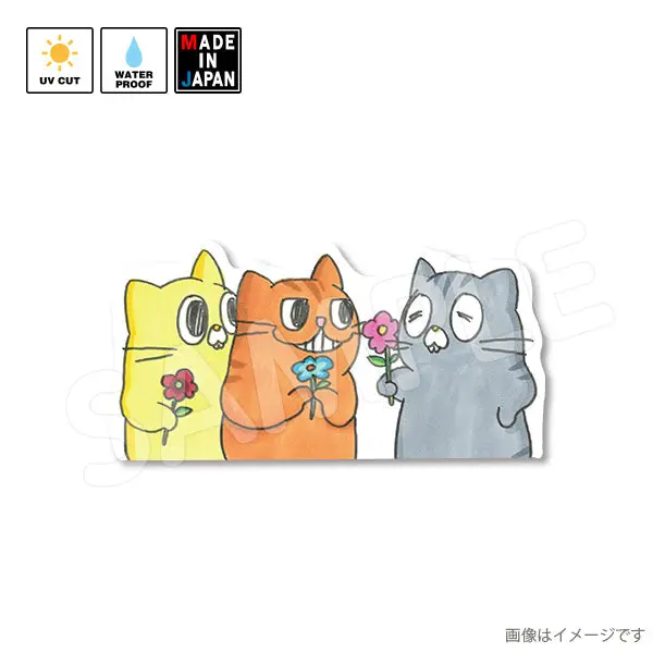 Mimi088　ステッカー　うさぎのみみちゃん　ネコチャン 1