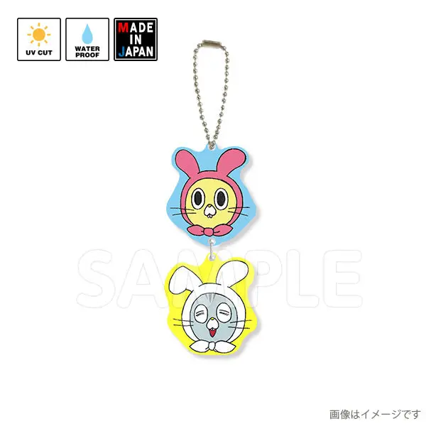 Mimi603ak　連結アクキー　うさぎのみみちゃん　ネコチャン 1