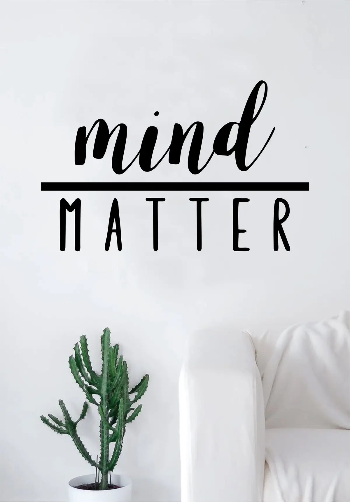 Mind Over Matter Wall Decal Sticker Home Decor Vinyl Art Bedroom Teen Inspirational Quote Girls Cute School Nursery Baby Kids 1