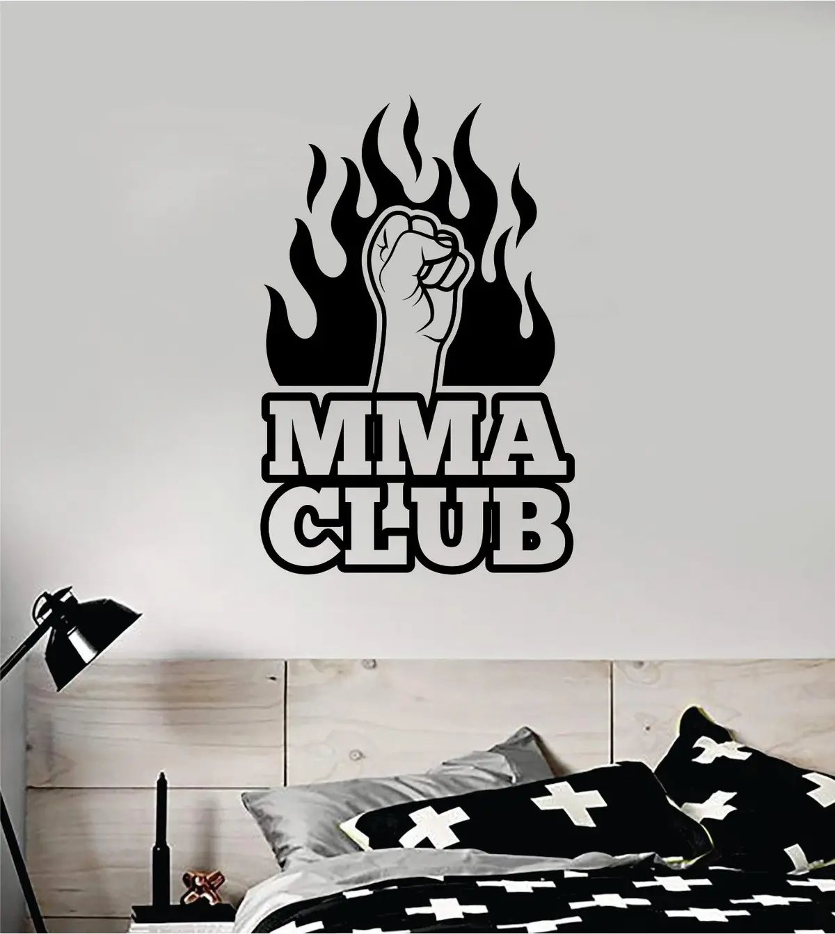 Mma Club Quote Decal Sticker Wall Vinyl Art Decor Home Grapple Blackbelt Sports Fight Gym Fitness Jiu Jitsu Karate Kickbox Box Wrestle 1
