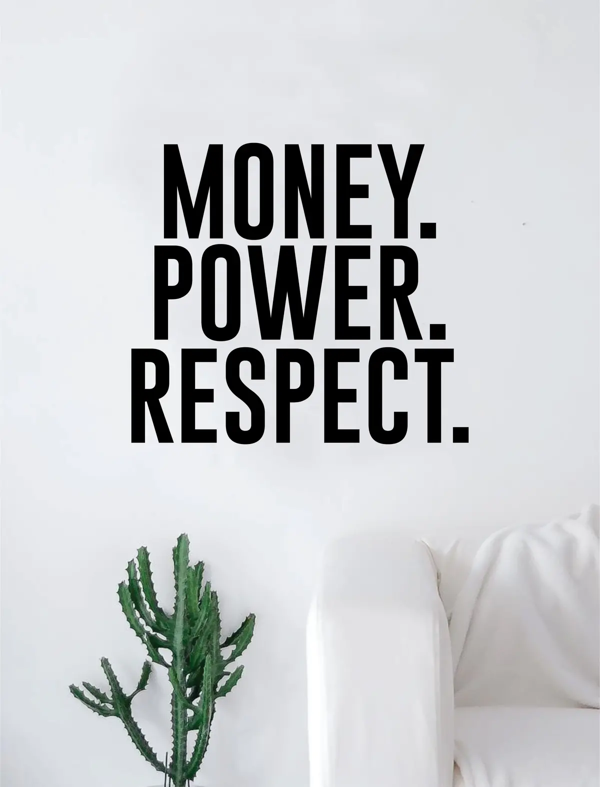 Money Power Respect Quote Wall Decal Sticker Room Art Vinyl Inspirational Decor Rap Hip Hop Music 1