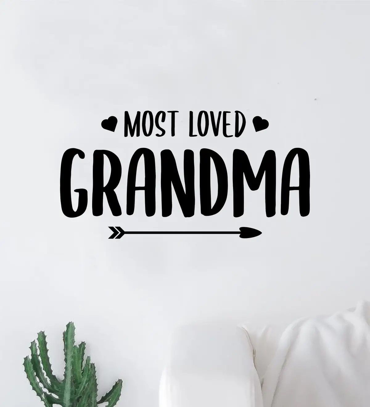 Most Loved Grandma Quote Wall Decal Sticker Vinyl Art Decor Bedroom Room Boy Girl Teen Inspirational Family Mom 1