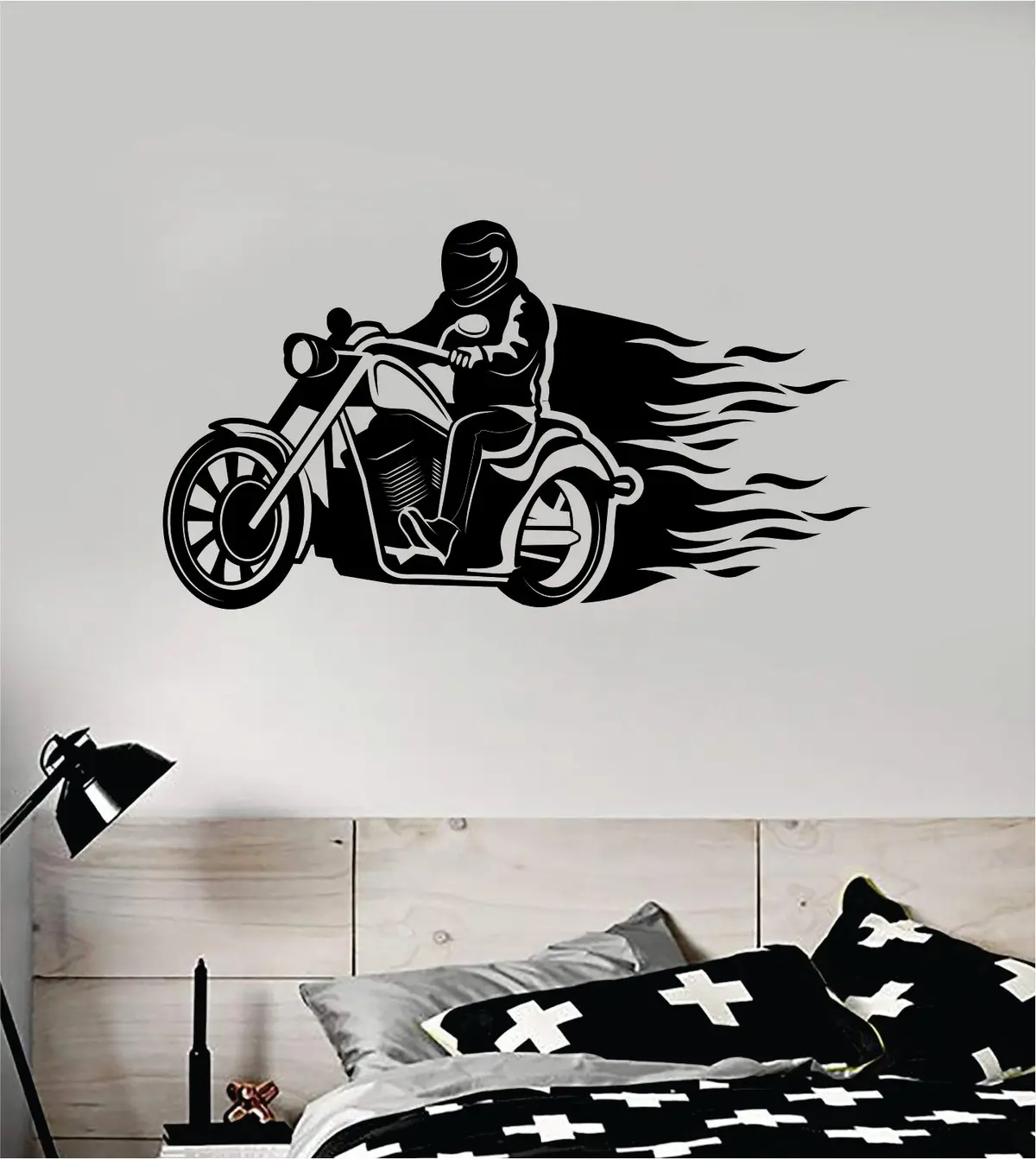 Motorcycle V3 Moto Auto Bike Wall Decal Sticker Vinyl Art Bedroom Room Decor Teen Boy Girl Race 1