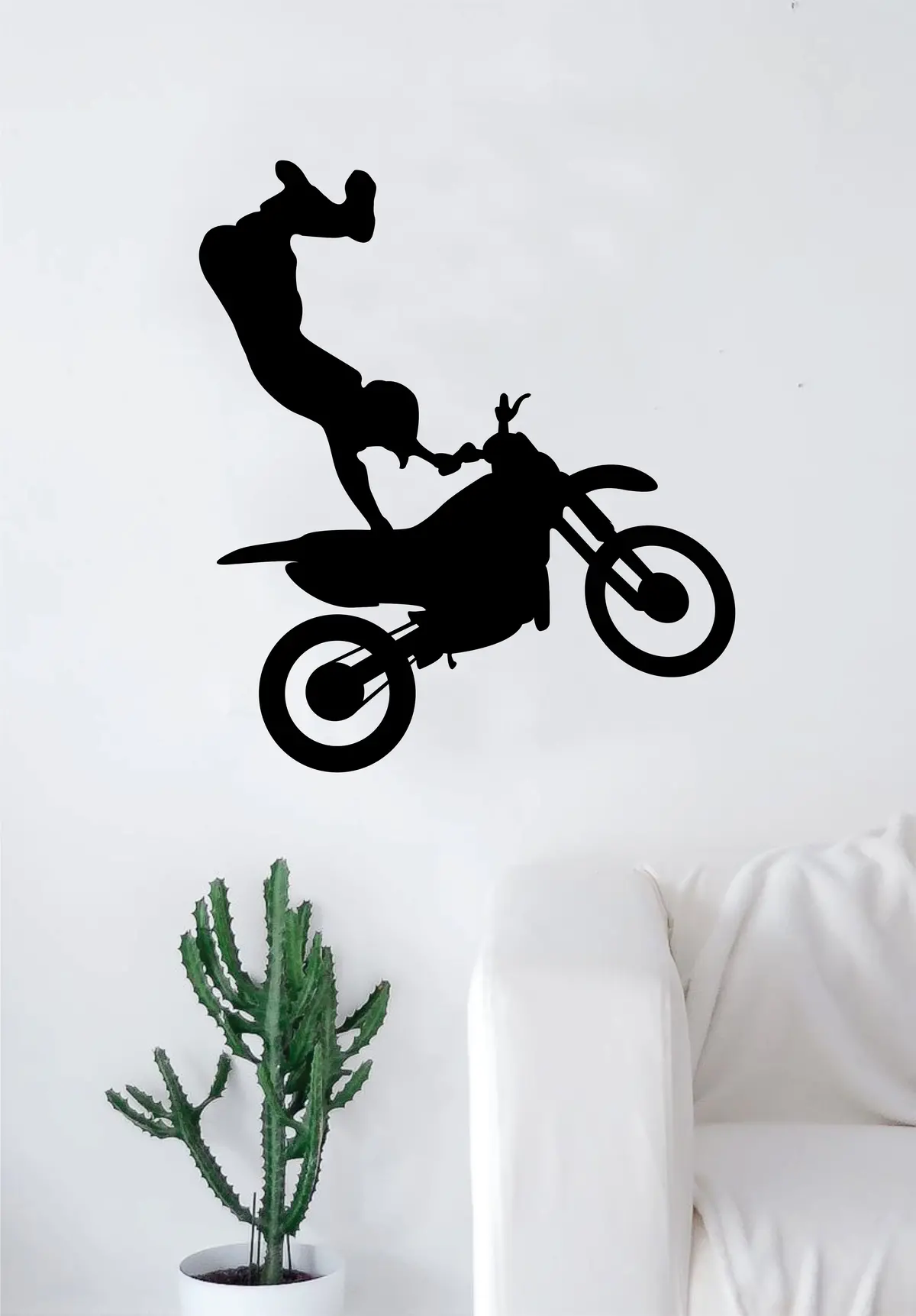 Dirtbike Trick V4 Decal Sticker Bedroom Room Wall Vinyl Art Home Decor Teen Sports Moto X Auto Rider Biker Race Dirt Brap 1
