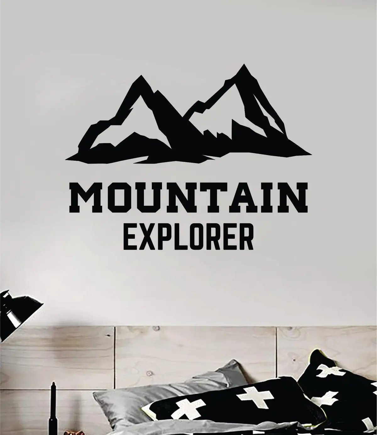 Mountain Explorer Quote Wall Decal Sticker Vinyl Art Decor Bedroom Room Boy Girl Inspirational Motivational Adventure Hike Travel 1
