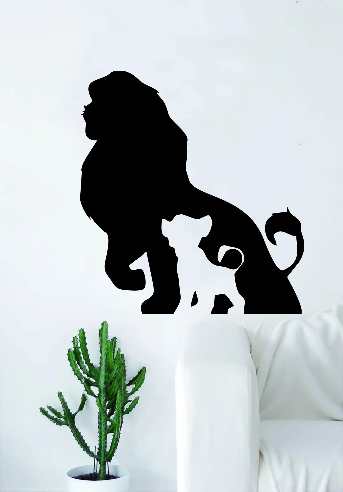 Mufassa Simba Lion King Silhouette Design Decal Sticker Wall Vinyl Decor Art Movie Disney Cartoon Kid Cute Baby 1