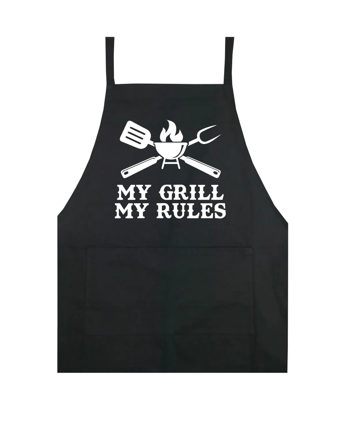 My Grill My Rules V2 Apron Kitchen Cook Grill Bake Bbq Barbeque Chef Men Women Mom Dad Family Food Gift Funny 1