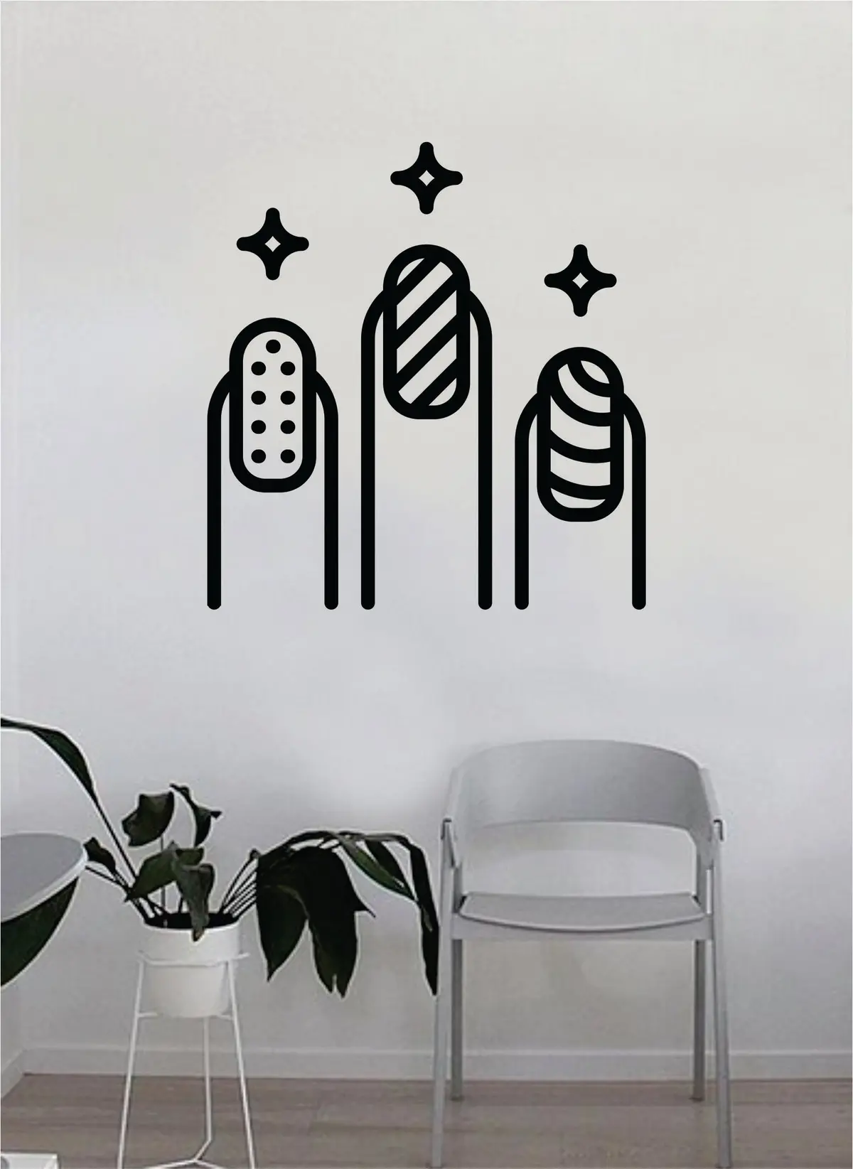 Nails Design Wall Decal Sticker Vinyl Room Decor Art Girls Cute Female Spa Beauty Salon Make Up Teen 1
