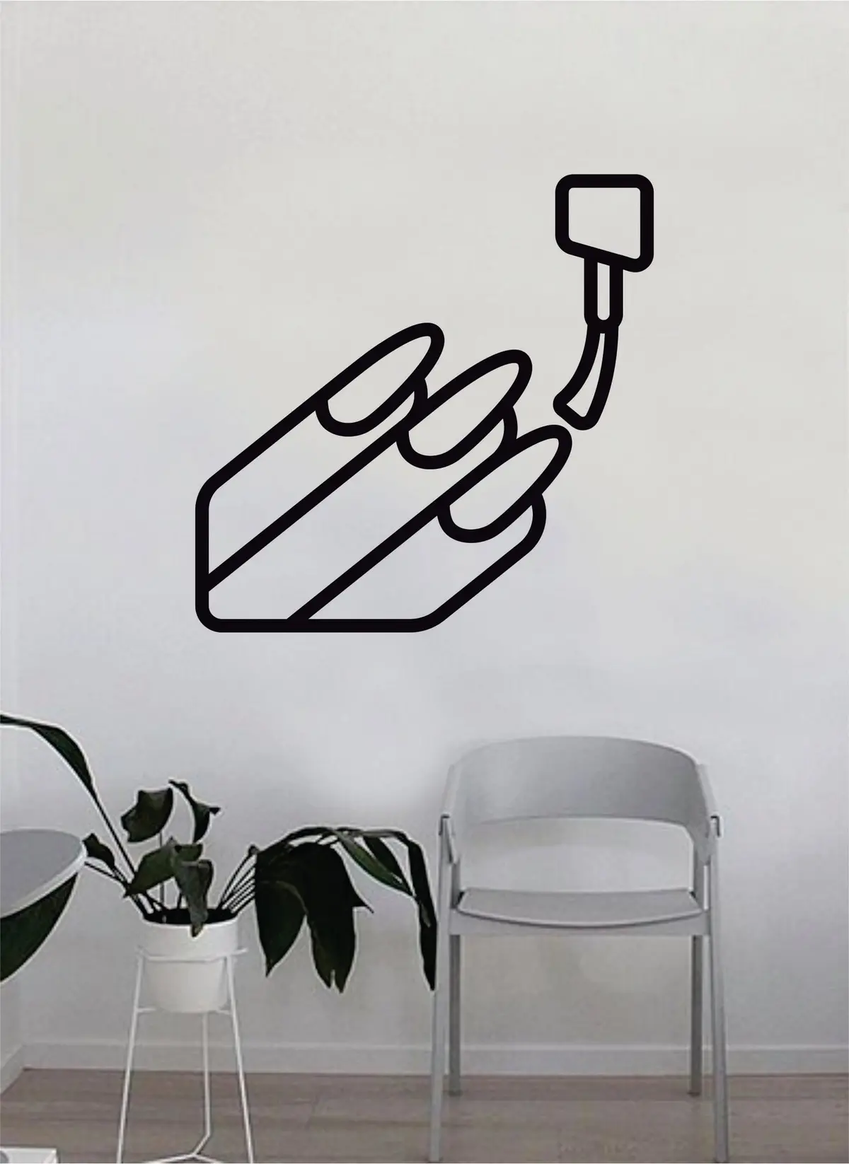 Nail Polish Wall Decal Sticker Vinyl Room Decor Art Girls Cute Female Spa Beauty Salon Make Up Teen Emoji Manicure 1