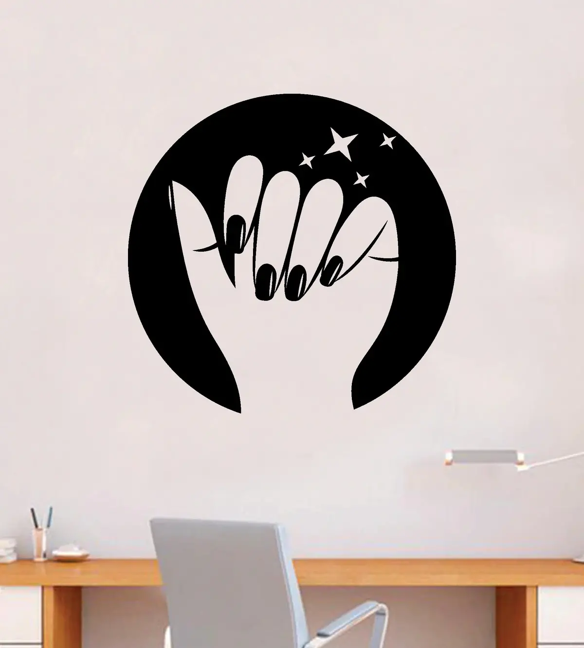 Nail Polish V2 Wall Decal Sticker Vinyl Home Decor Bedroom Art Makeup Cosmetics Lashes Brows Vanity Women Girls Manicure Pedicure Studio 1