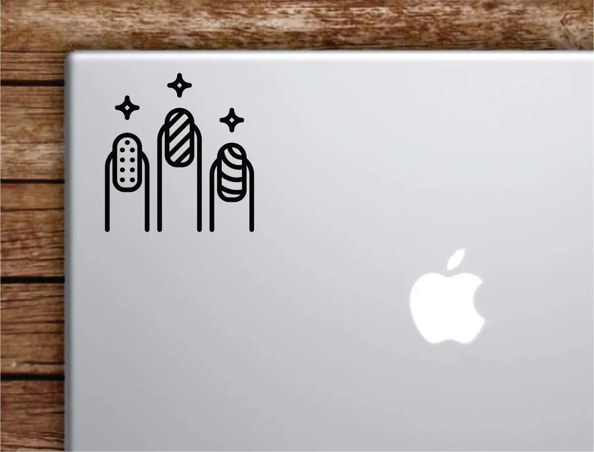 Nails Design Laptop Wall Decal Sticker Vinyl Art Quote Macbook Apple Decor Car Window Truck Teen Inspirational Girls Beauty Brows Lashes Make Up 1