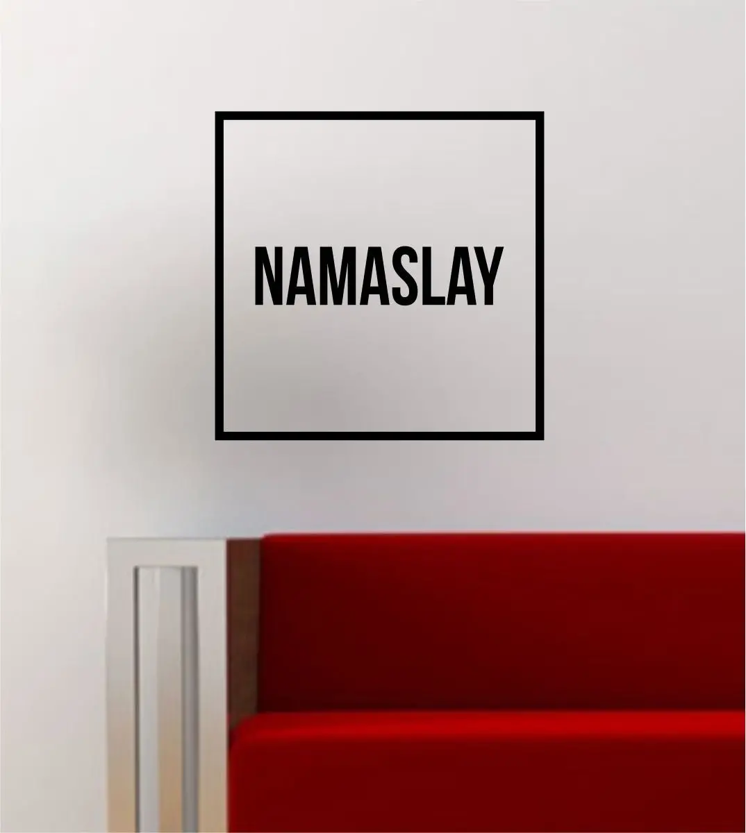 Namaslay Simple Square Design Quote Namaste Yoga Wall Decal Sticker Vinyl Art Home Decor Decoration 1