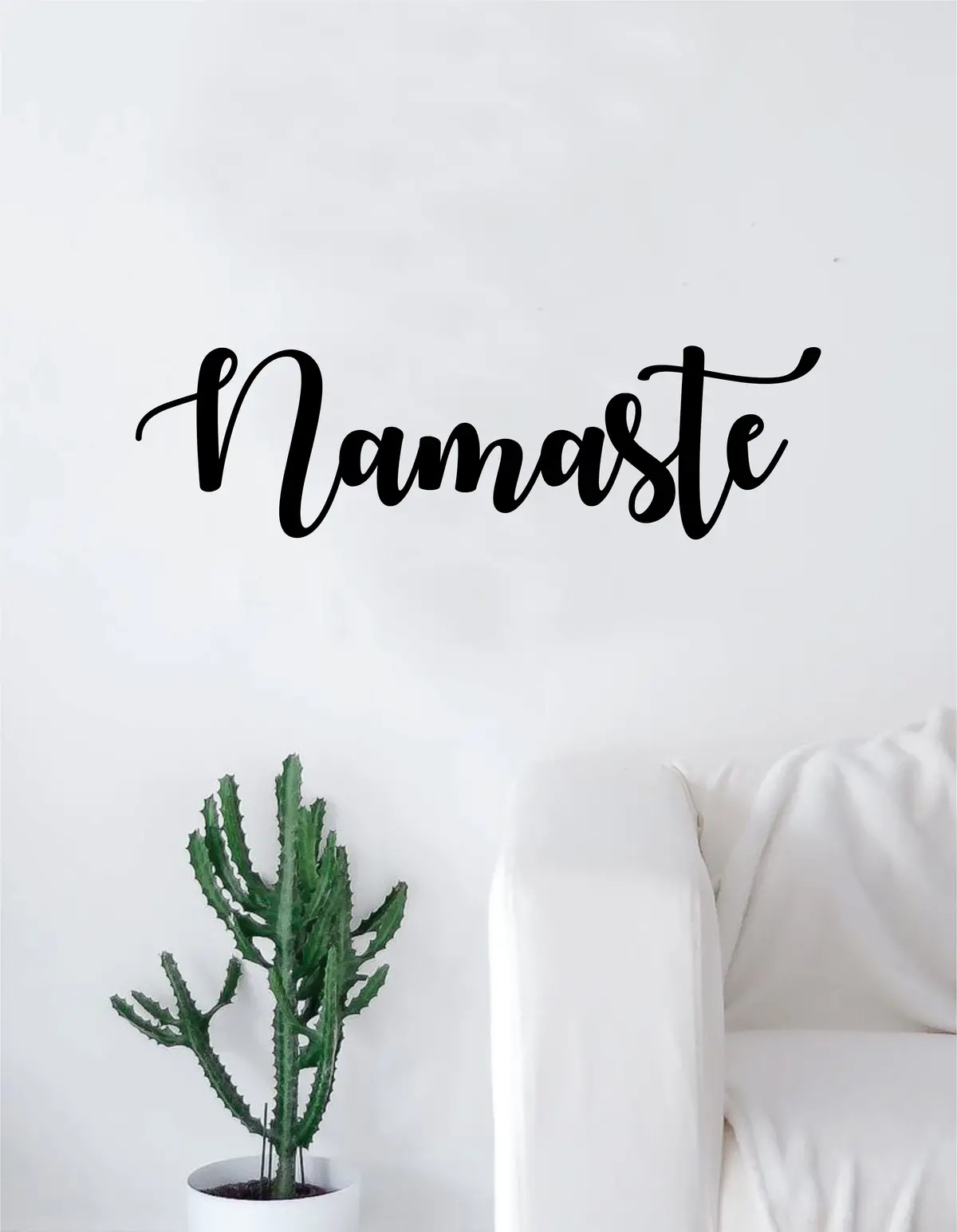 Namaste Quote Decal Sticker Wall Vinyl Art Home Decor Decoration Teen Inspire Inspirational Motivational Living Room Bedroom Yoga 1