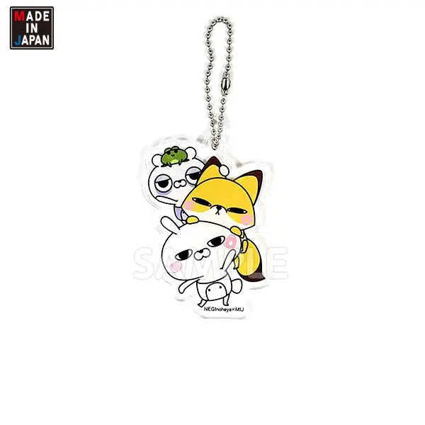 Negi502ak　アクキー　ひとえうさぎ　Negi　きつめきつね　くまくま　アクリルキーホルダー 1