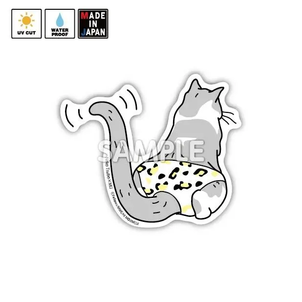 Nekot001　ステッカー　ねこつぼ　Hi Mojimoji 1