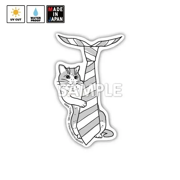 Nekot003 ステッカー ねこつぼ Hi Mojimoji 1