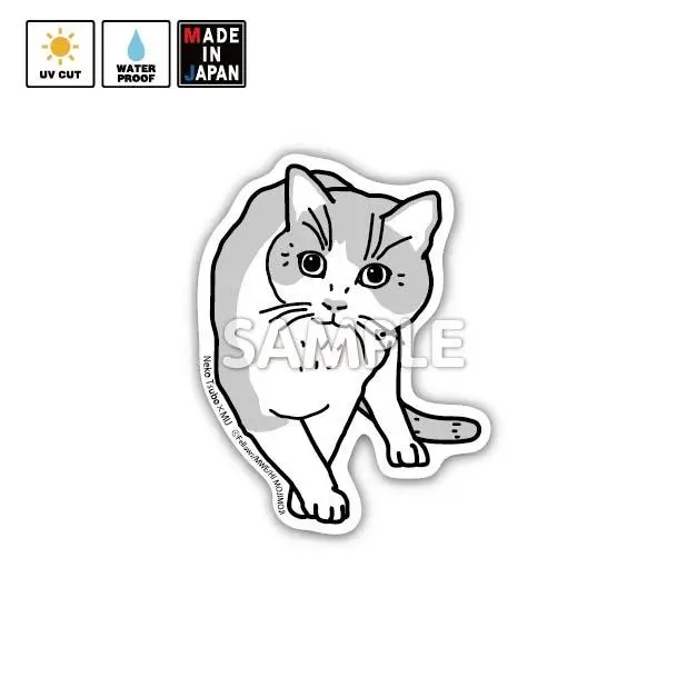 Nekot006 ステッカー ねこつぼ Hi Mojimoji 1