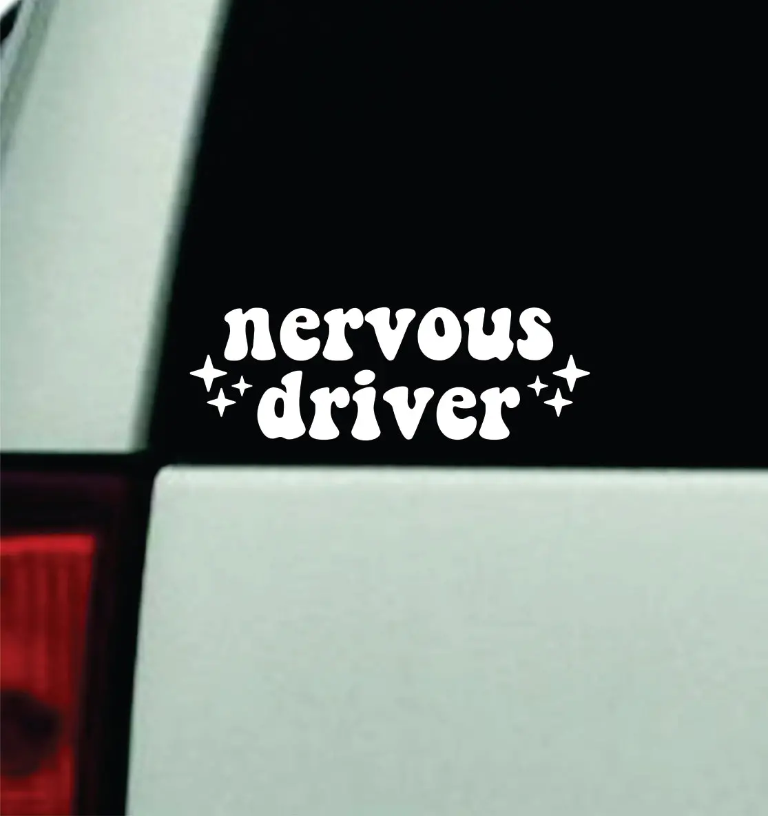 Nervous Driver Car Decal Truck Window Windshield Jdm Bumper Sticker Vinyl Quote Men Girls Funny Trendy Meme Cute Bestie Anxiety 1