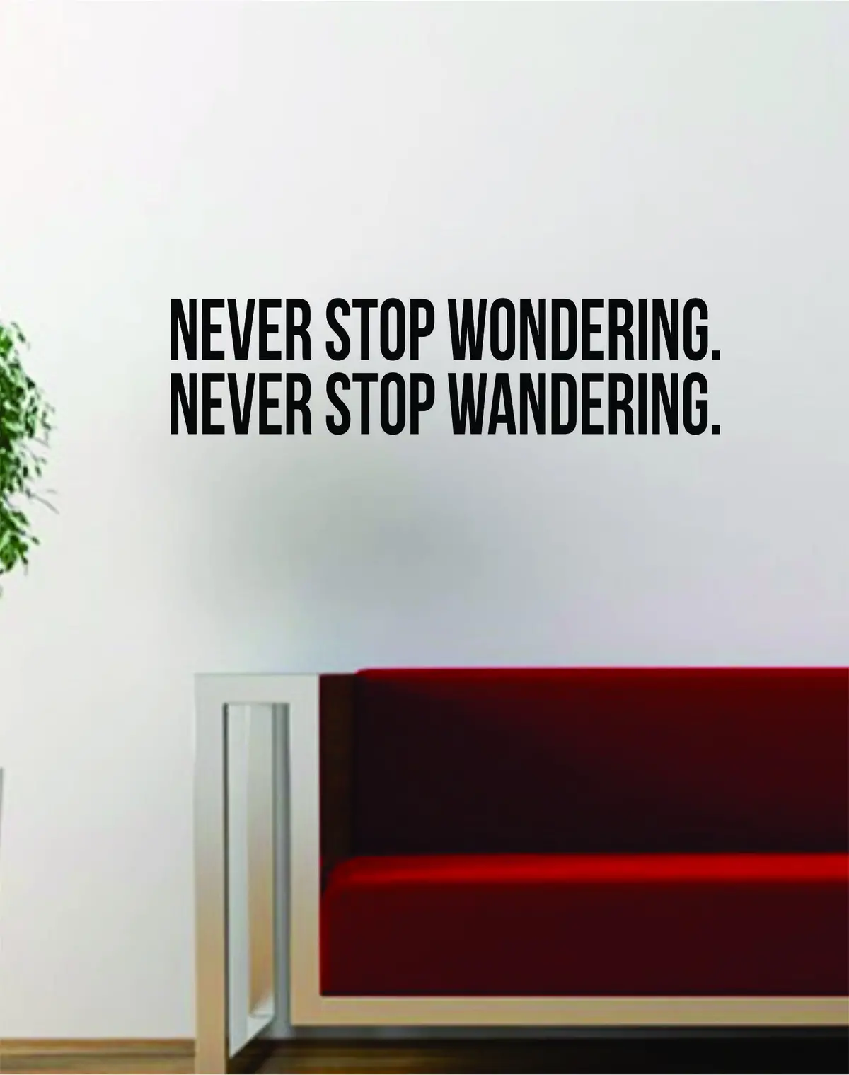 Never Stop Wondering Wandering Quote Decal Sticker Wall Vinyl Art Words Decor Gift Travel Adventure Wanderlust 1