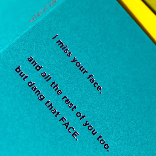 'Miss Your Face' Greeting Card 1