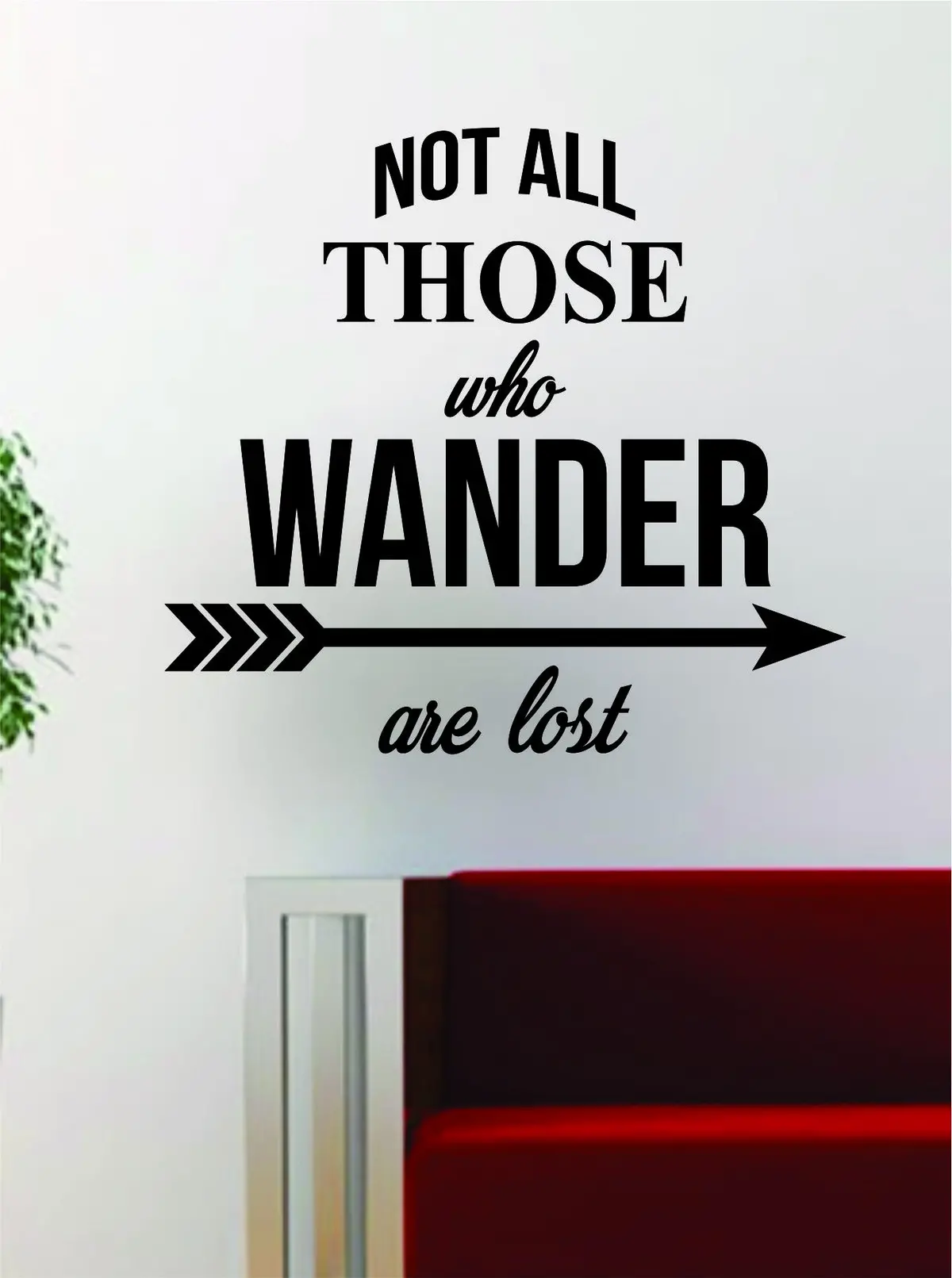 Not All Those Who Wander Are Lost Quote Decal Sticker Wall Vinyl Art Decor Home Travel Adventure 1