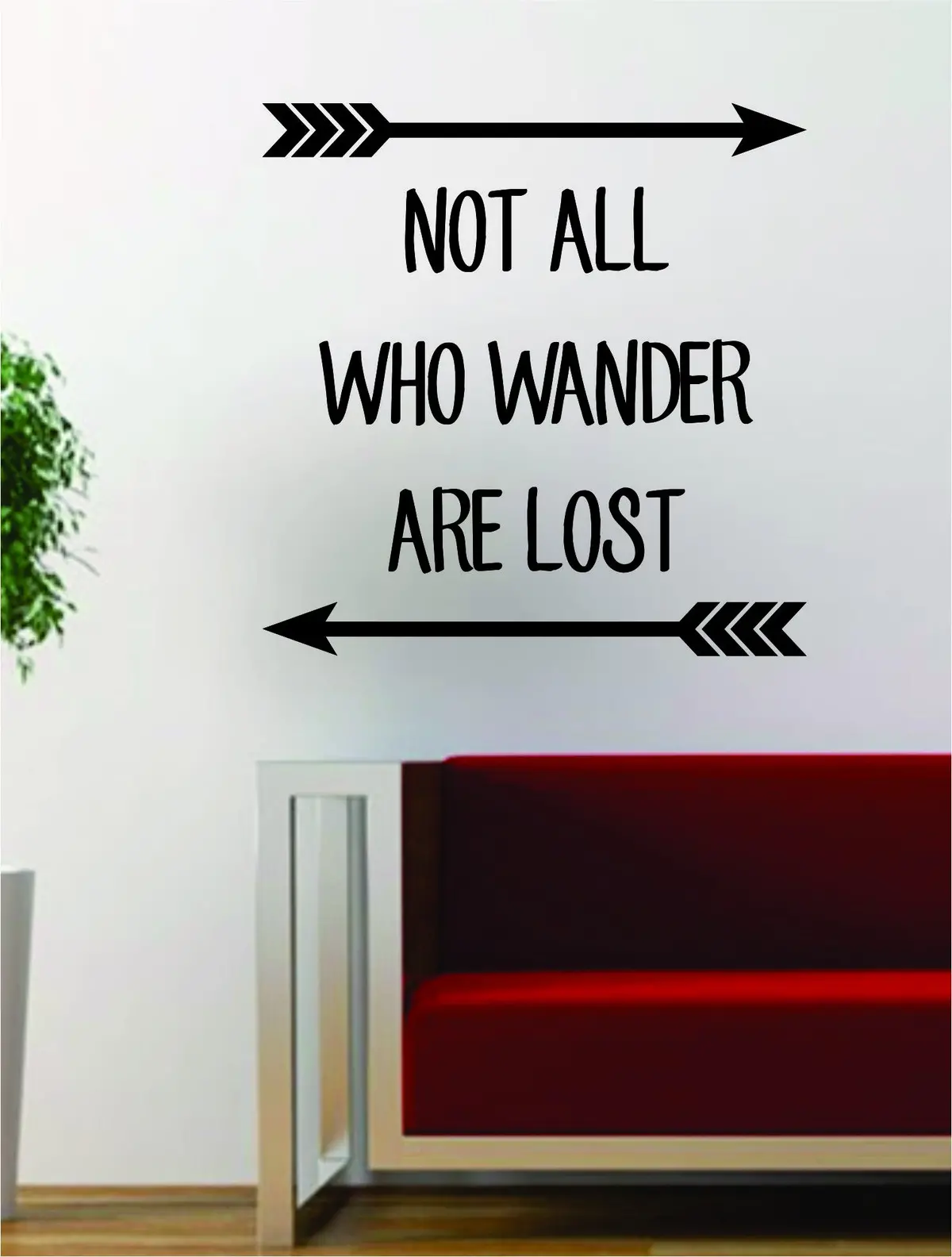 Not All Who Wander Are Lost Arrows Quote Travel Design Decal Sticker Wall Vinyl Art Decor Home 1