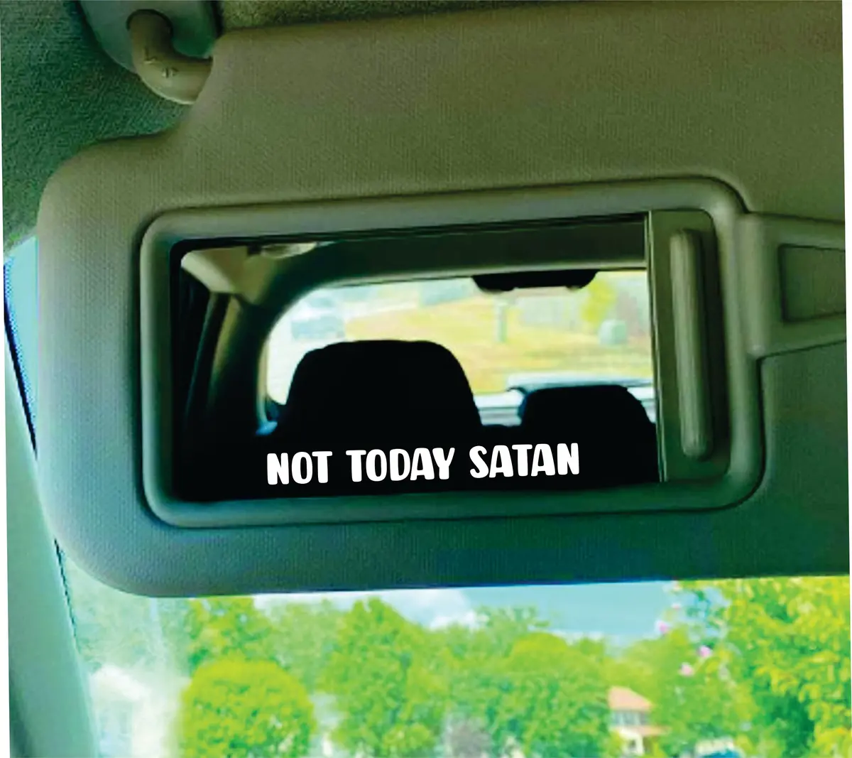Not Today Satan V2 Car Decal Truck Window Windshield Jdm Bumper Sticker Vinyl Quote Girls Funny Mom Milf Beauty Make Up Selfie Mirror Groovy Girlfriend 1