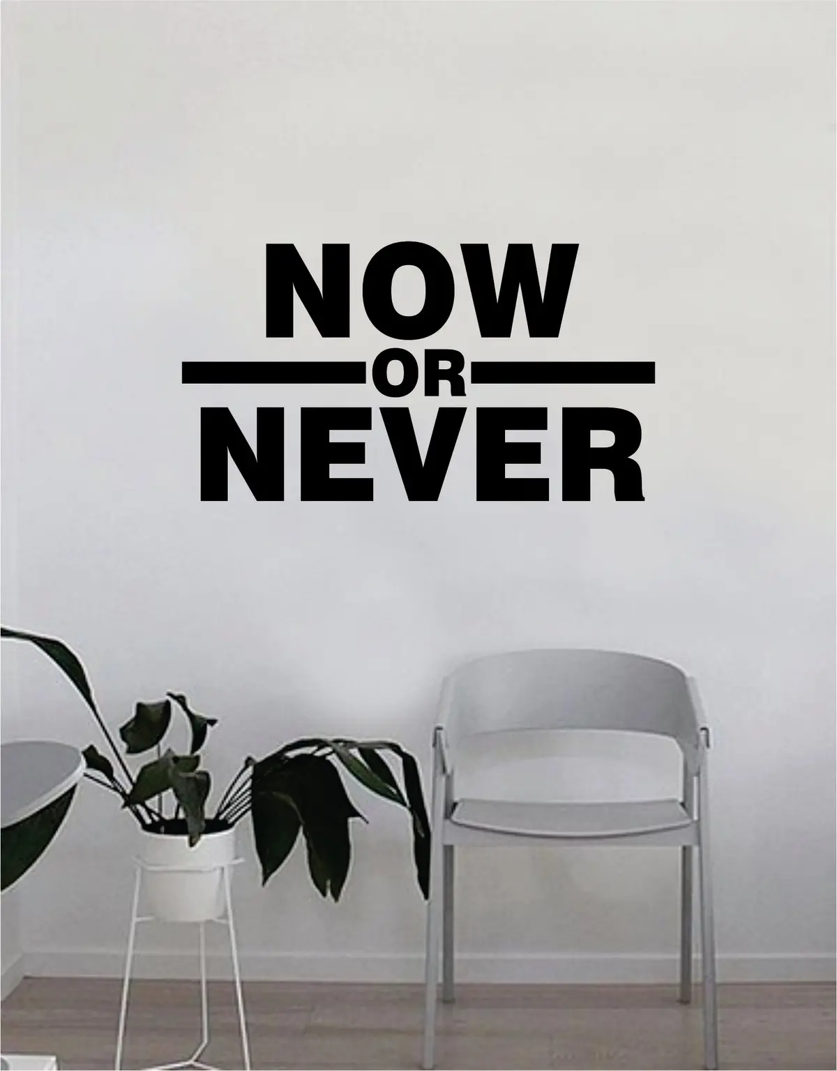 Now Or Never Wall Decal Quote Home Room Decor Bedroom Art Vinyl Sticker Inspirational Motivational Teen Kids School Baby 1