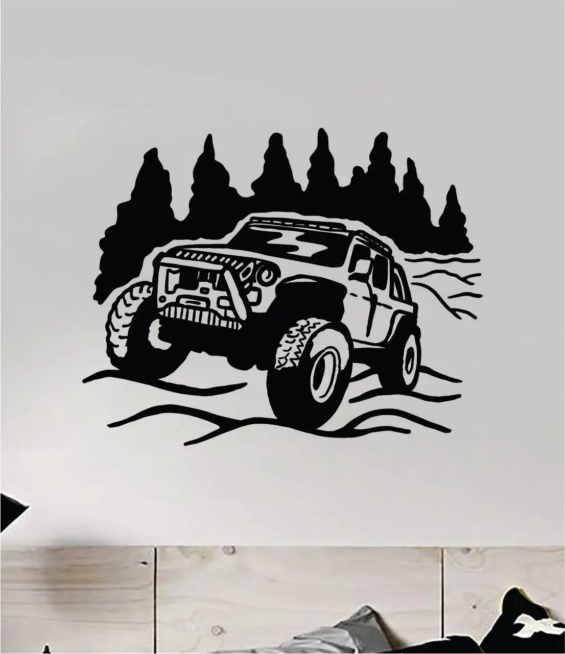 Off-Roading Quote Wall Decal Sticker Room Bedroom Art Vinyl Decor Teen Inspirational Trees Travel Wanderlust Car Truck Jeep Dirt Mud Snow Rocks 1