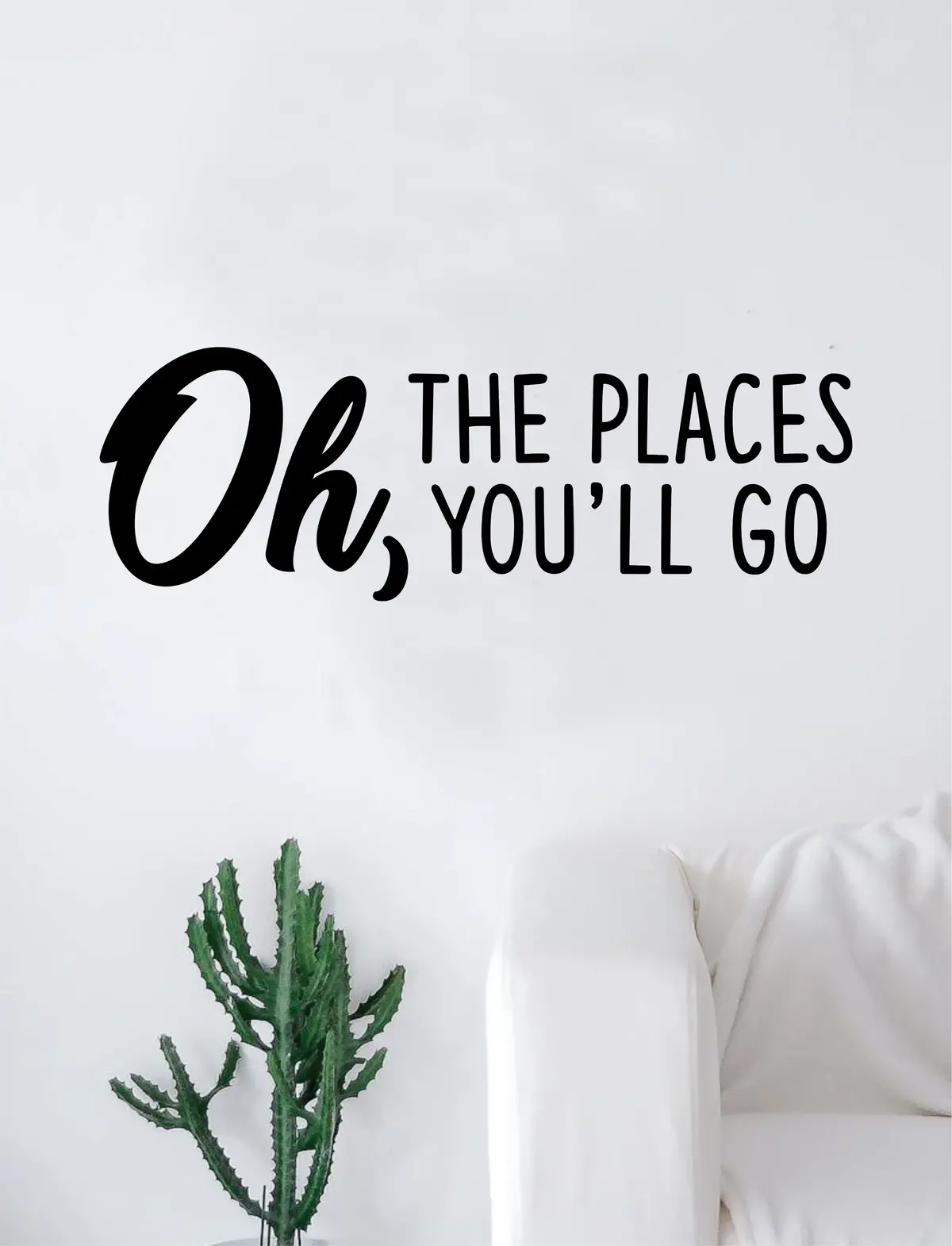 Oh The Places You'll Go Quote Wall Decal Sticker Room Art Vinyl Home Decor Living Room Bedroom Inspirational Travel Adventure 1