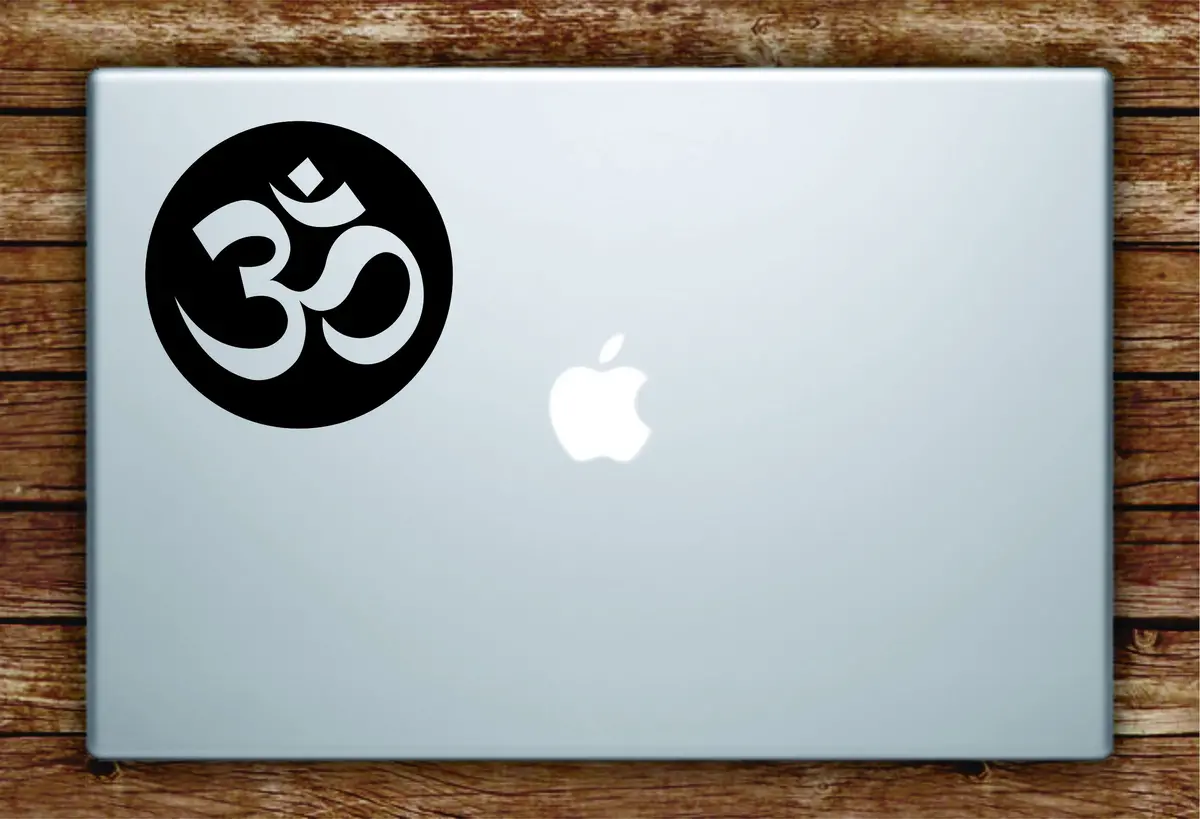 Om V2 Laptop Apple Macbook Quote Wall Decal Sticker Art Vinyl Yoga Mandala Buddha Zen 1