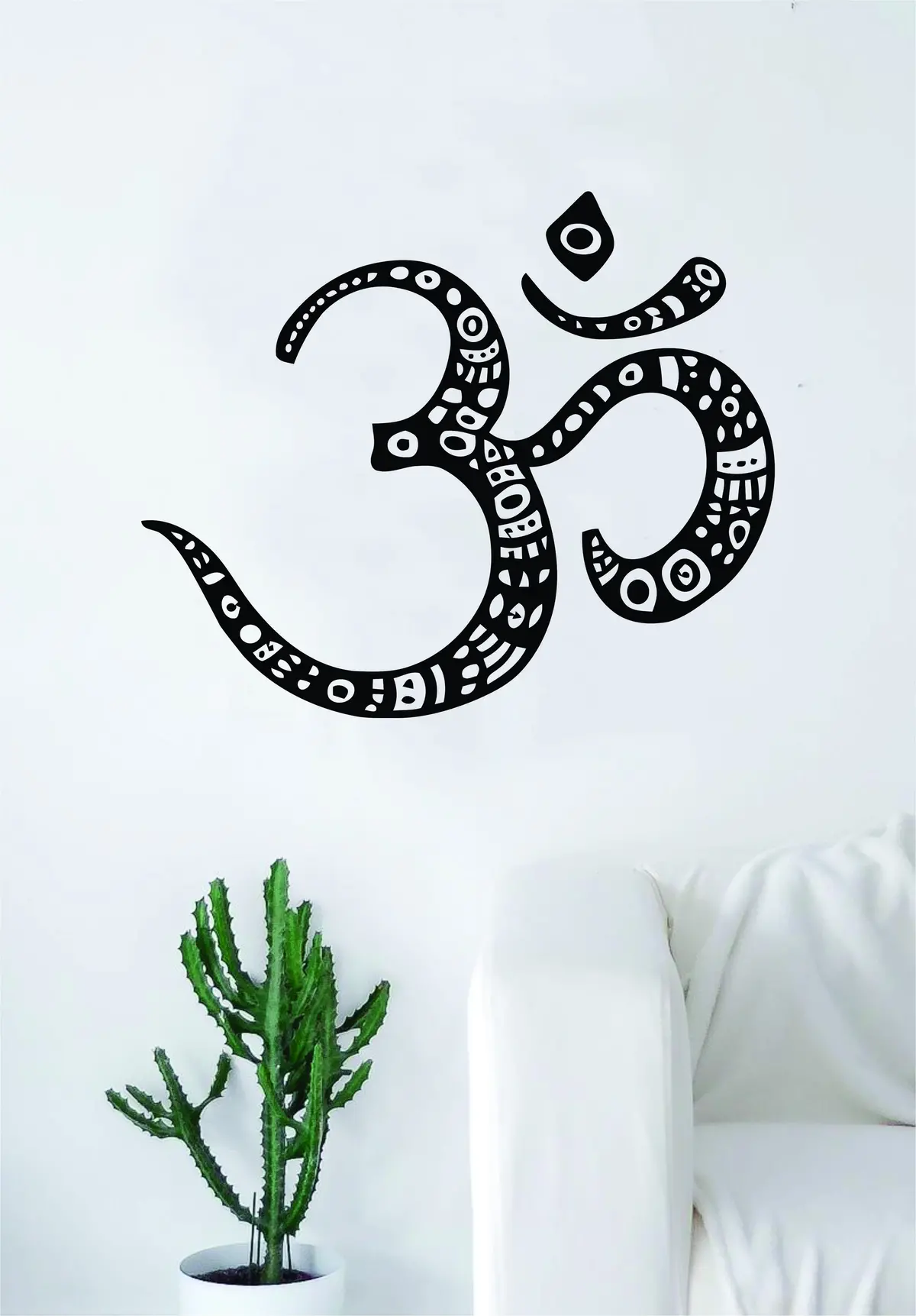 Om V4 Decal Sticker Wall Vinyl Decor Art Living Room Bedroom Yoga Mandala Spirit Namaste Design 1