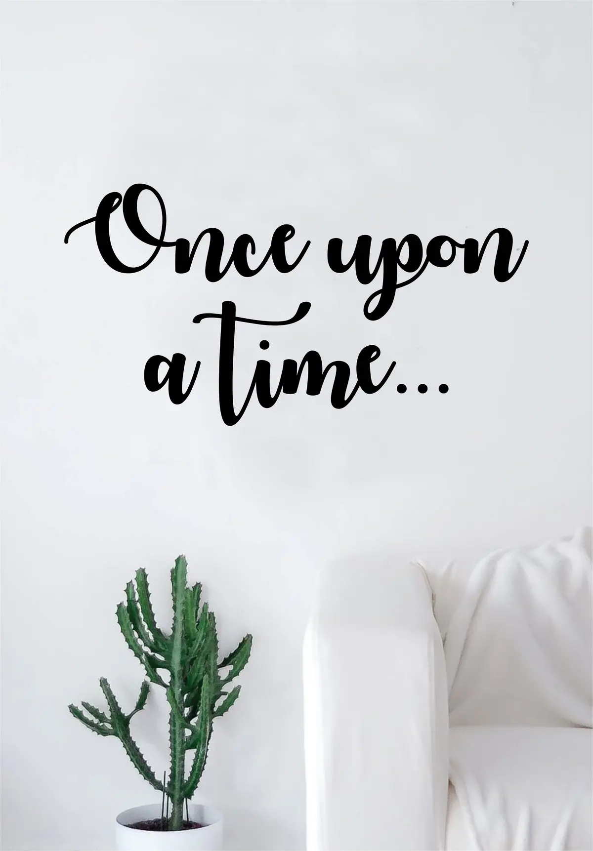 Once Upon A Time Quote Wall Decal Sticker Room Bedroom Art Vinyl Inspirational Decor Children Nursery 1