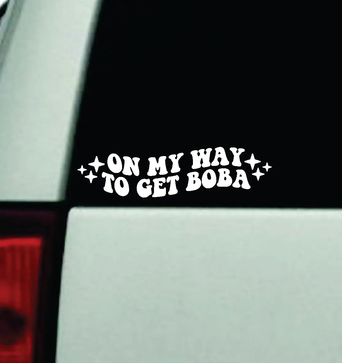 On My Way To Get Boba Car Decal Truck Window Windshield Mirror Jdm Bumper Sticker Vinyl Quote Girls Funny Mom Milf Trendy Cute Aesthetic Groovy 1