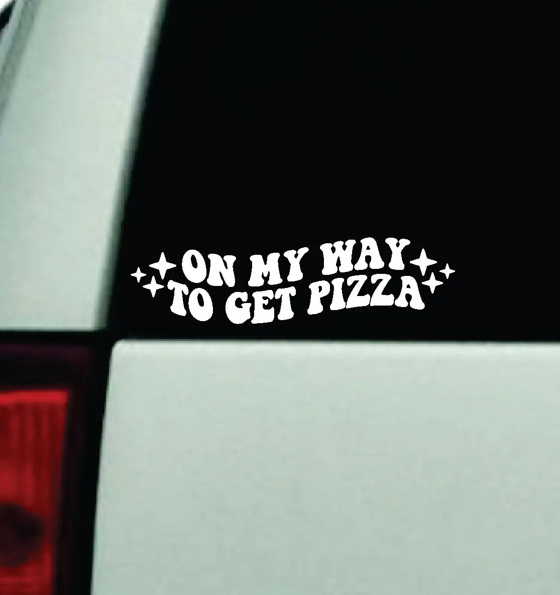 On My Way To Get Pizza Car Decal Truck Window Windshield Mirror Jdm Bumper Sticker Vinyl Quote Girls Funny Mom Milf Trendy Cute Aesthetic Groovy 1