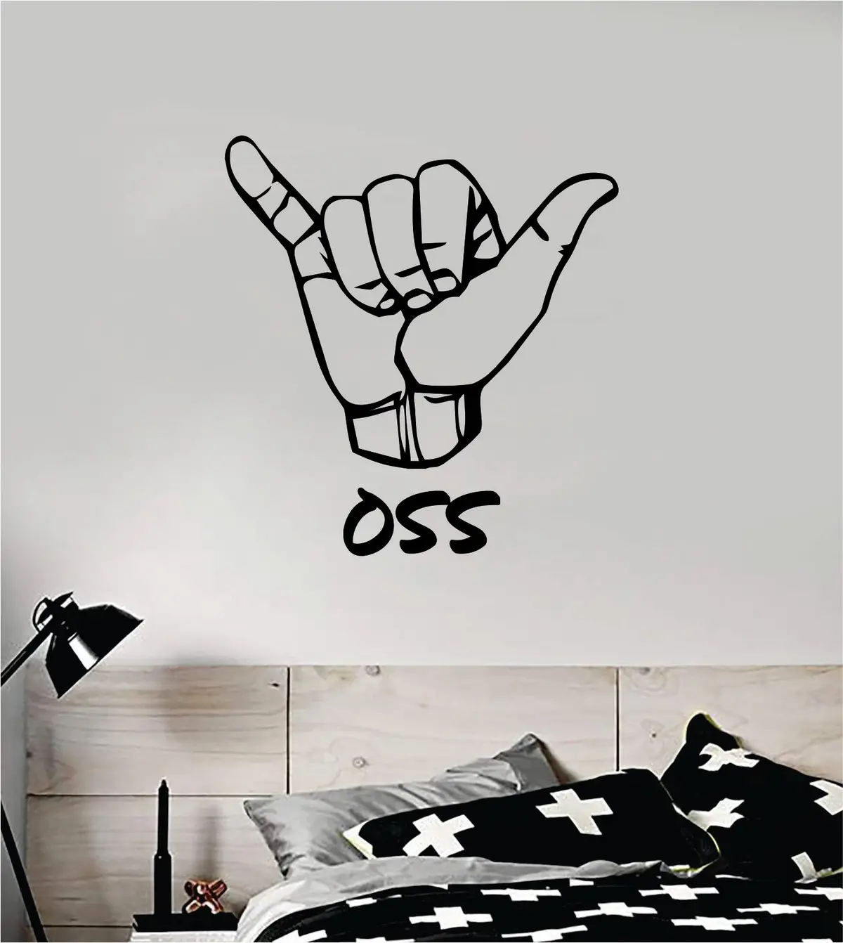 Oss Shaka Quote Decal Sticker Wall Vinyl Art Decor Home Mma Grapple Sports Fight Gym Fitness Brazillian Jiu Jitsu Train Roll 1