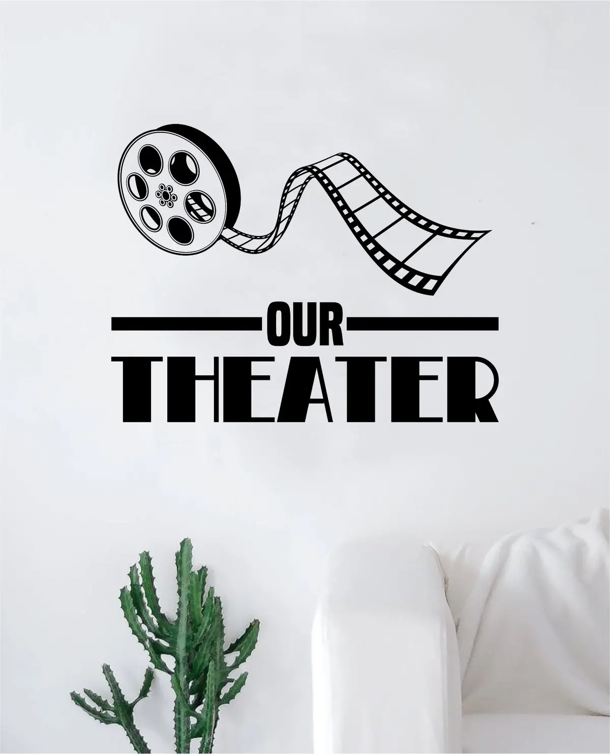 Our Theater Wall Decal Sticker Bedroom Room Art Vinyl Home Decor Quote Family Movies Tv Television Film Cute 1