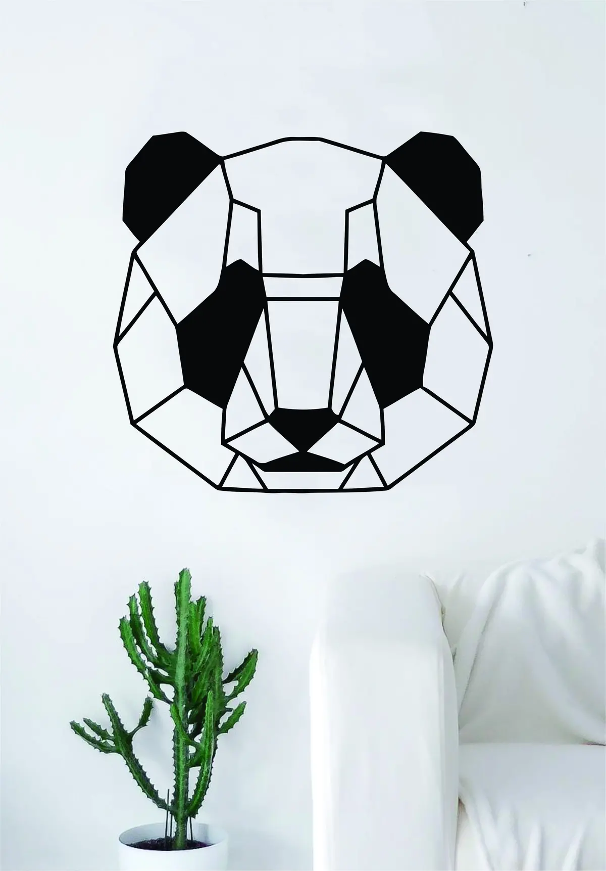 Panda Geometric Line Bear Animal Design Decal Sticker Wall Vinyl Decor Art Living Room Bedroom China Chinese 1
