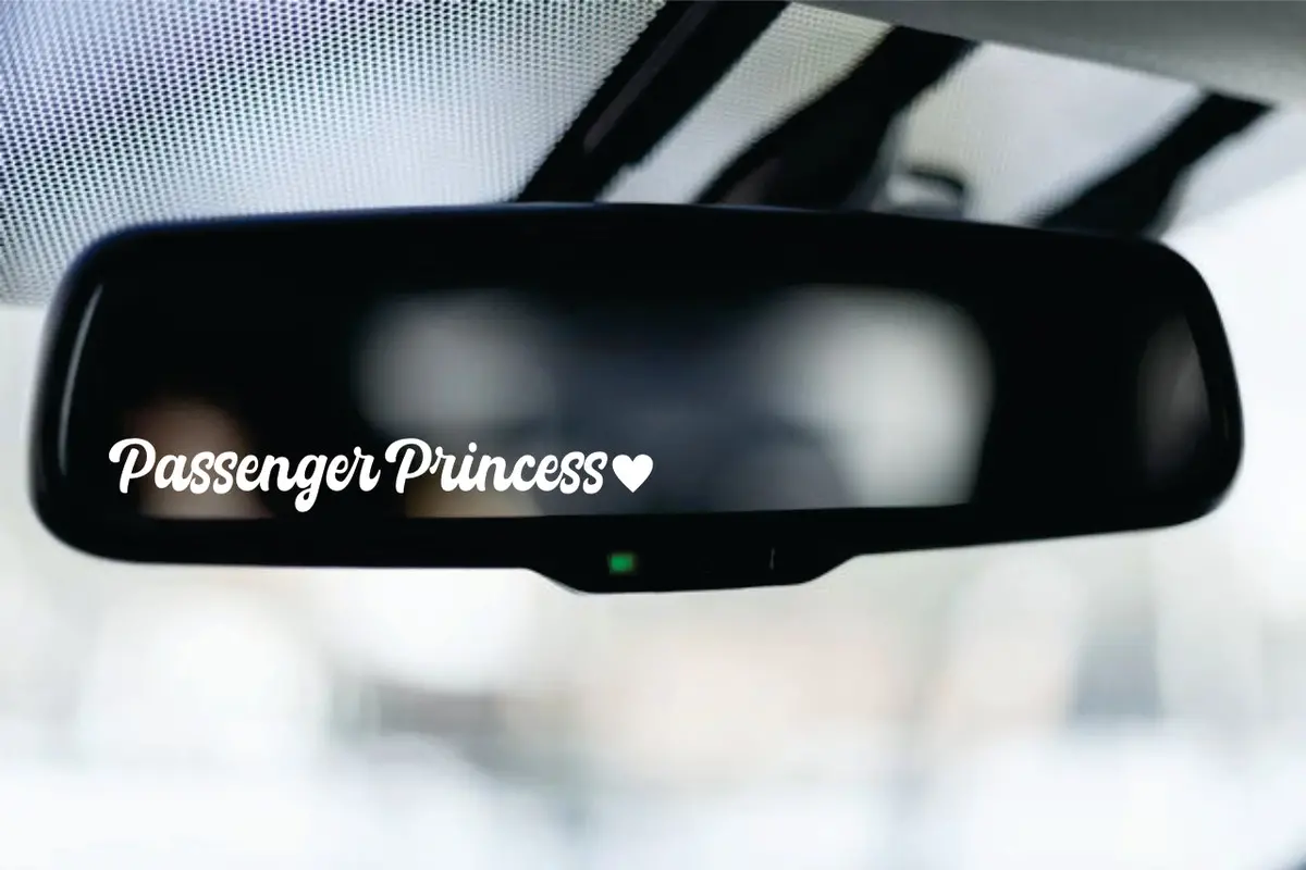 Passenger Princess V8 Car Decal Truck Window Windshield Visor Mirror Jdm Bumper Sticker Vinyl Quote Girls Cute 1