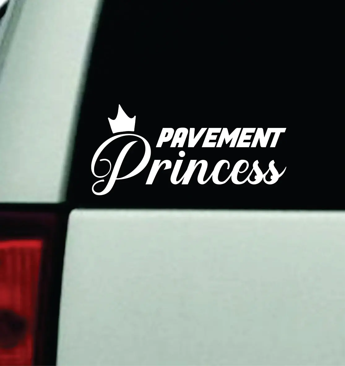 Pavement Princess Car Decal Truck Mirror Window Windshield Bumper Sticker Men Girls Funny Meme 1