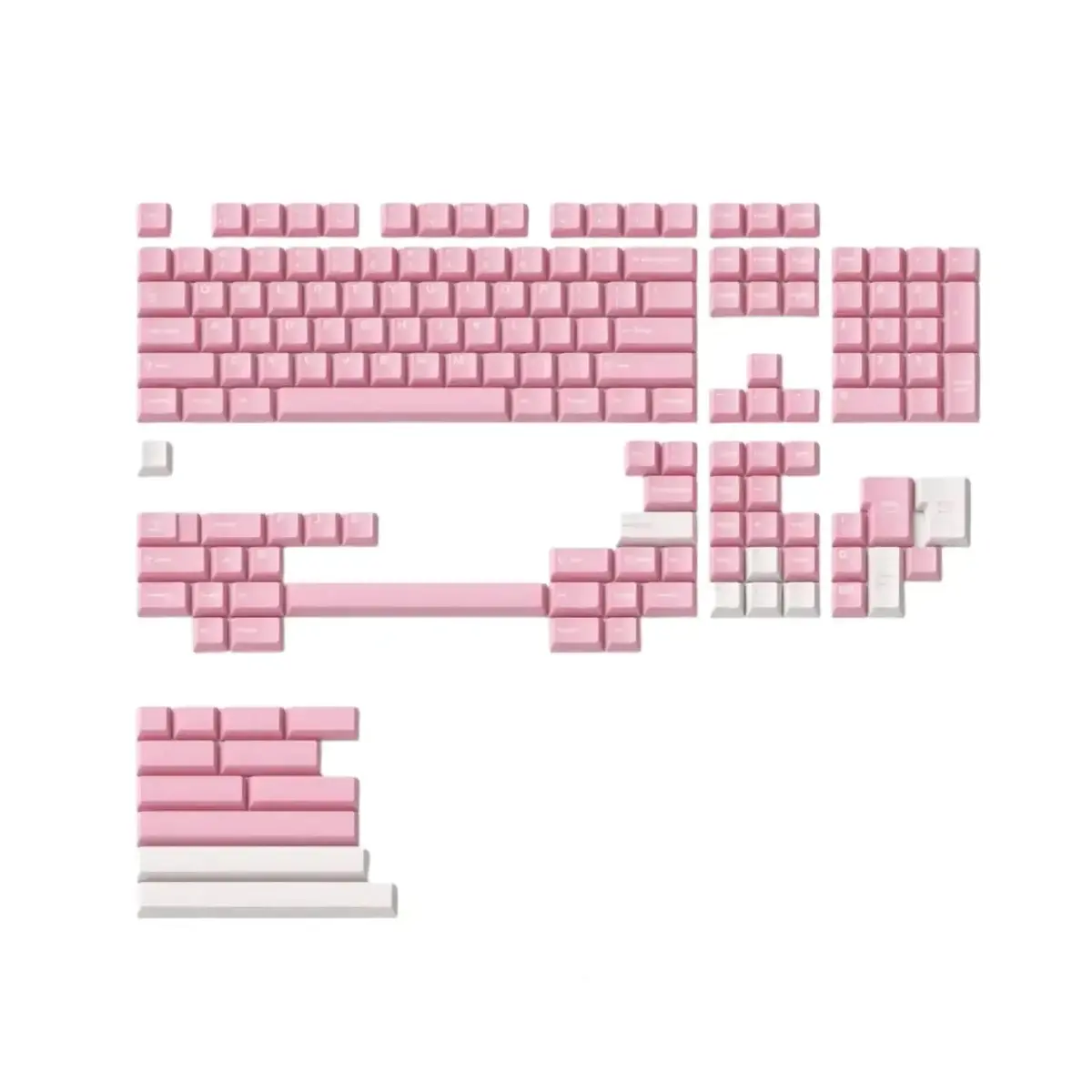 Nuphy - Peach Blossom Berry Profile Dye-Sub Pbt Keycaps - Niskoprofilowe Nasadki Do Klawiatury 1