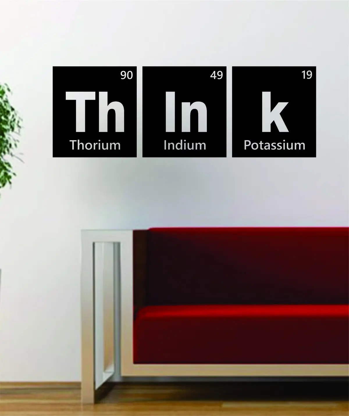 Think Periodic Table Science Design Decal Sticker Wall Vinyl Decor Art Home 1