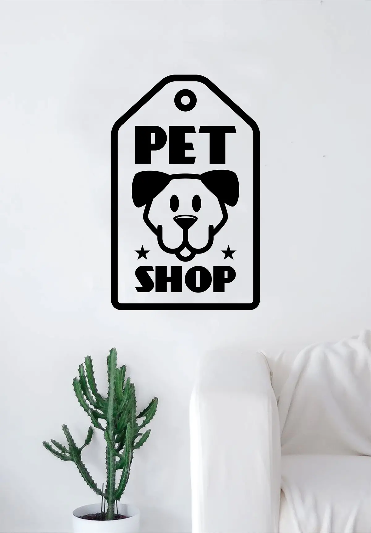 Pet Shop Decal Sticker Wall Vinyl Art Home Room Decor Decoration Animal Pet Teen Rescue Cleaning Business Dog Puppy Doggy Cute 1