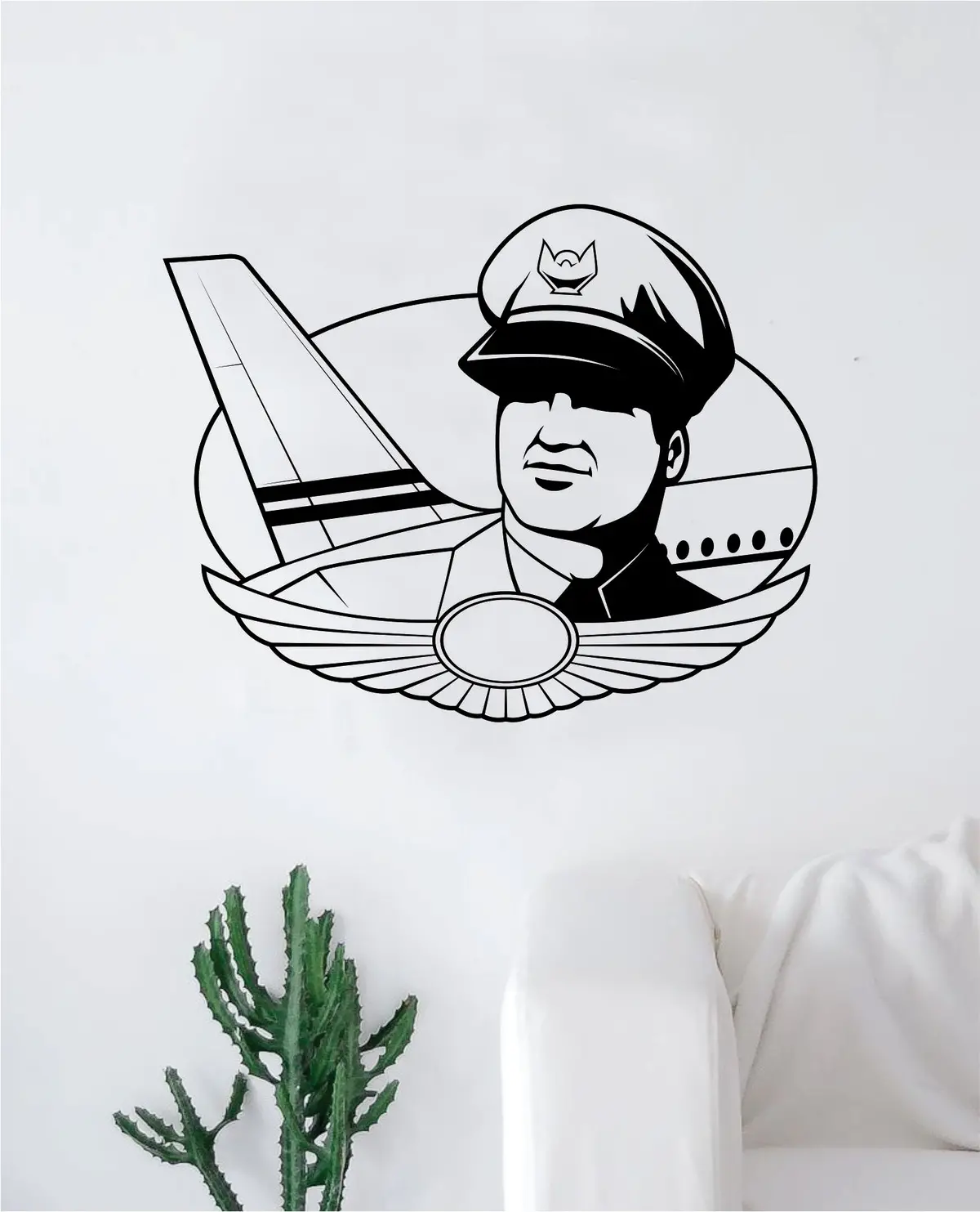 Pilot Wall Decal Sticker Vinyl Art Bedroom Room Home Decor Air Force Airplane Us Army Teen 1