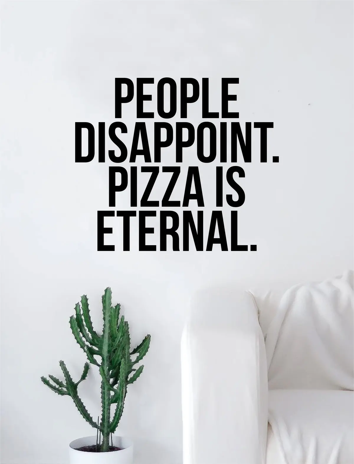 Pizza Is Eternal Quote Food Decal Sticker Vinyl Wall Room Decor Decoration Art Teen Funny 1