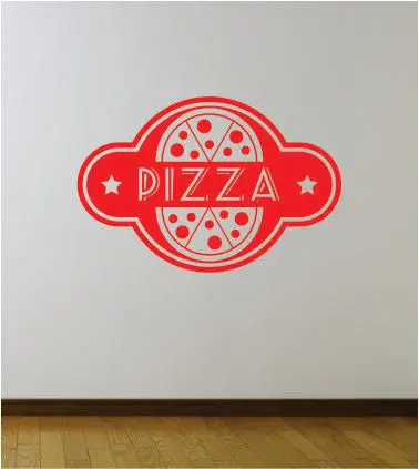 Pizza Logo V1 Wall Decal Sticker Bedroom Room Art Vinyl Home Decor Teen Food Business Kitchen Chef 1